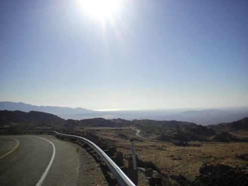 A 12% grade down to the Salton Sea