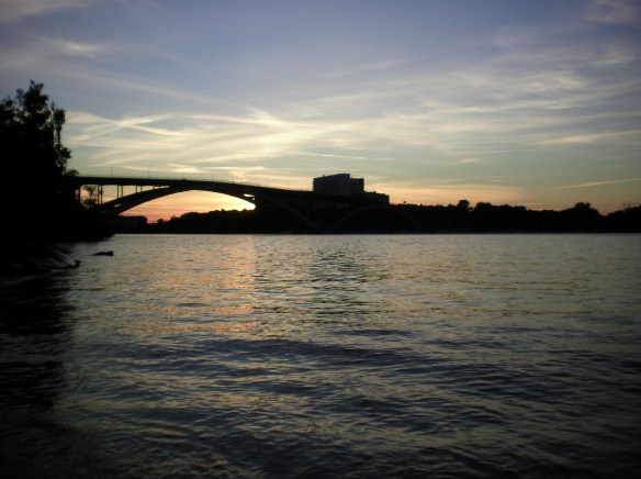 Sunset captured while swimming off of Langholmen