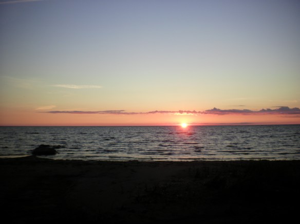 Sunset over the Baltic sea