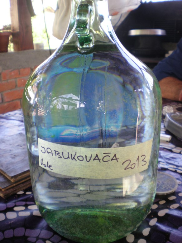 Jabukovaca, local distilled plum brandy