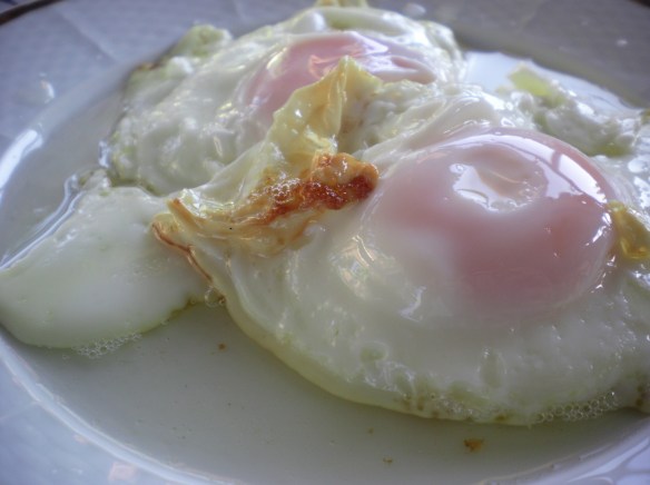 Breakfast of champions eggs fried in bacon fat