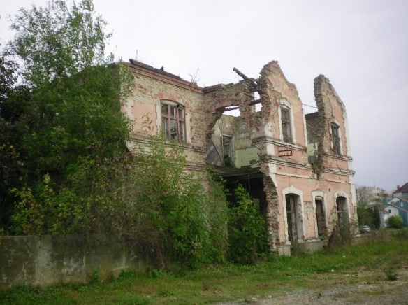 A catholic church destroyed in the war