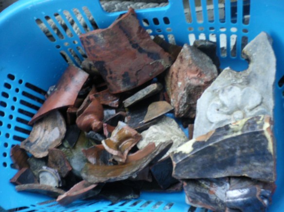 Artifacts retrieved from the underwater depths