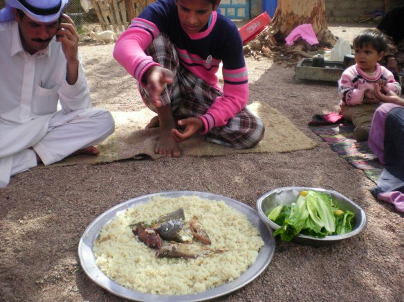 Fish and rice lunch