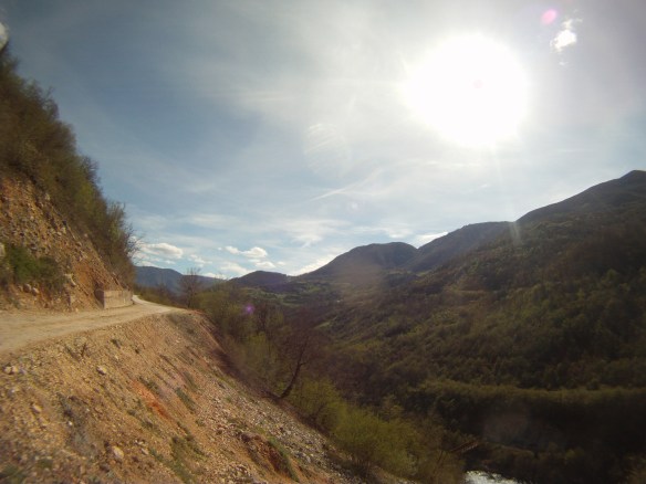 Dirt roads heading to the Montenegrin border