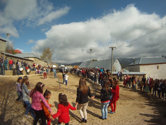 Novosej villagers traditional dance during festival