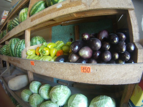 I have never been so happy to see fruits and vegetables! The only produce market in 500 miles. Beyneu 