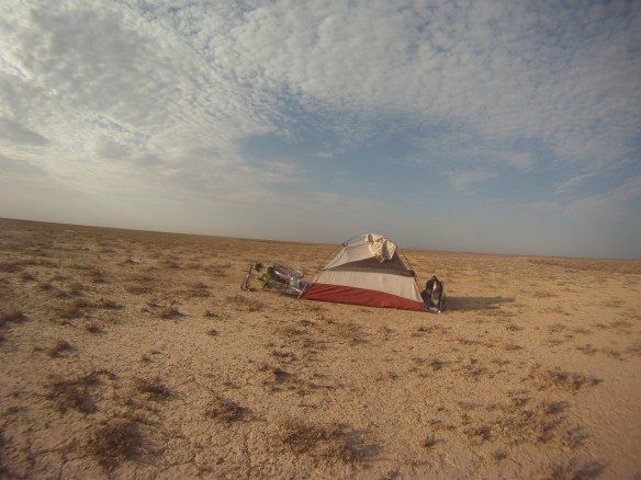 One of the many lonely desert camps