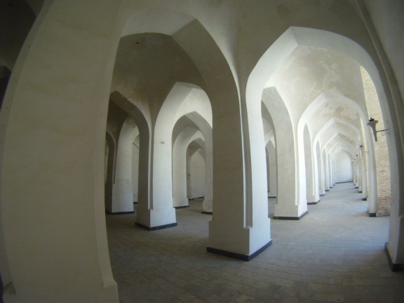 Corridors inside Mosque, (This mosque was so similar in design to the Mosque seen years earlier in Turpan, Xinjiang)