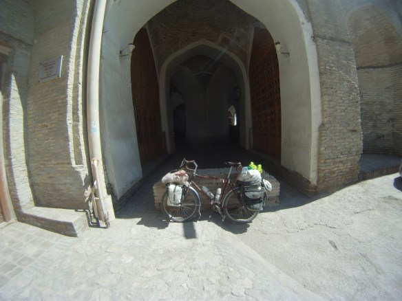 Gaby waiting outside the Bazaar