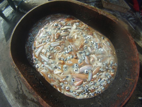 A huge bath of squid guts and eye balls