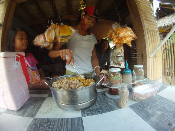 the server was one of the many transvestites I have seen on the island. Filipinos seem to be very open about this