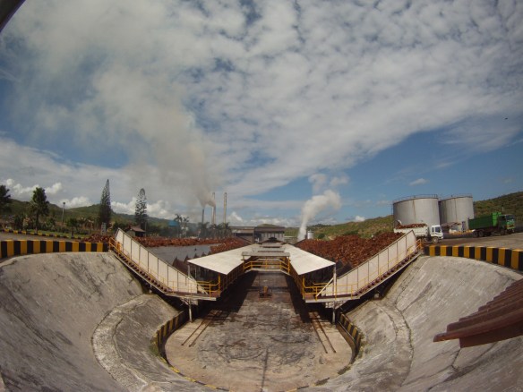 Local Sawit factory, the fruit is steamed and refined into large tanks of oil then trucked to the port of Tawau or Kota Kinabalu for export