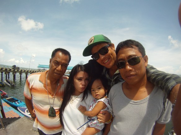My Kalimantan Government friends. The boss is on the left with his wife and daughter