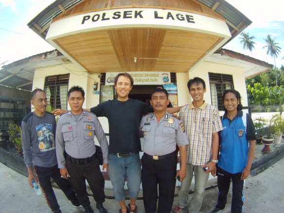 Police force Poso, The chief to my left was a classic Asian alpha male! He bossed everyone around then gave me one of his rings