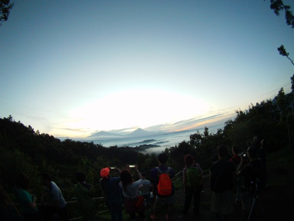 Sunrise above Borobudur