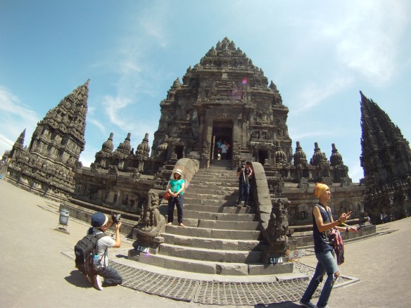 In front of the Prambanan temple dedicated to Shiva. Unfortunately all the Icons inside have been removed. (You can probably see them on exhibit in Germany, the UK or the States)