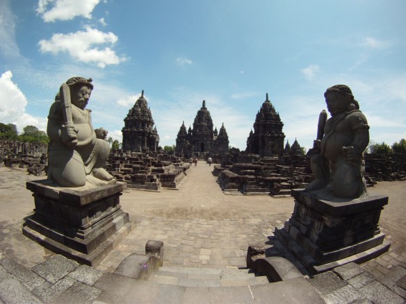 Entrance to Sewu, 2nd in size to Borobudur. This Buddhist temple was built right next door to he Hindu temples of Prambanan