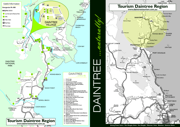 Daintree National forest is in the North East tip of Australia's state Queensland (QLD). Think of Australia like a camel, cut into 7 states