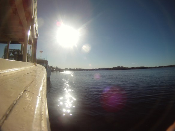 A clear but super windy day on the ferry from Tea Gardens to Nelson Bay
